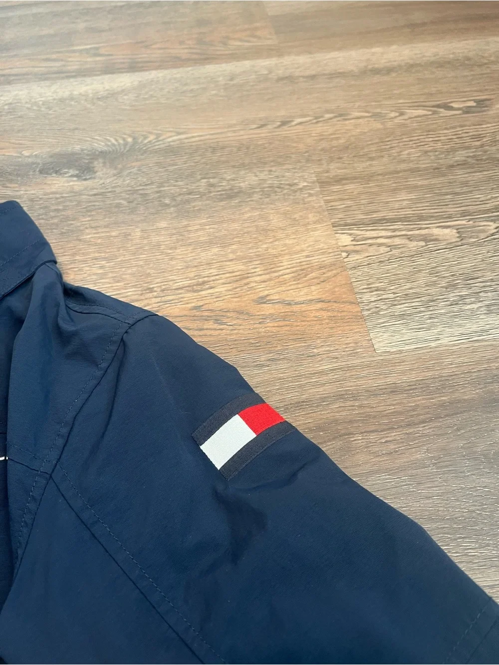 Tommy Hilfiger Boys Regatta Windbreaker Navy Blue Jacket Size L 12-14 Raincoat